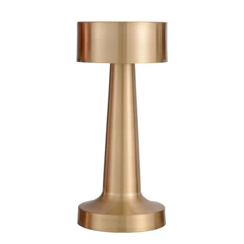 LED Dumbbell Night Light, Creative Decorative Table Lamp, Metal Nordic Style, Rechargeable