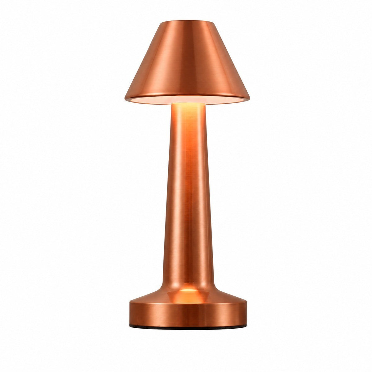 LED Dumbbell Night Light, Creative Decorative Table Lamp, Metal Nordic Style, Rechargeable – Dumbbell c style pointed head - red copper color