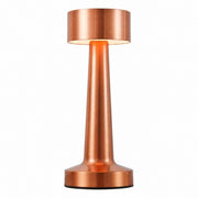 LED Dumbbell Night Light, Creative Decorative Table Lamp, Metal Nordic Style, Rechargeable – Dumbbell type a flat head-red copper color