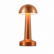 LED Dumbbell Night Light, Creative Decorative Table Lamp, Metal Nordic Style, Rechargeable – Dumbbell b style mushroom head-red copper color