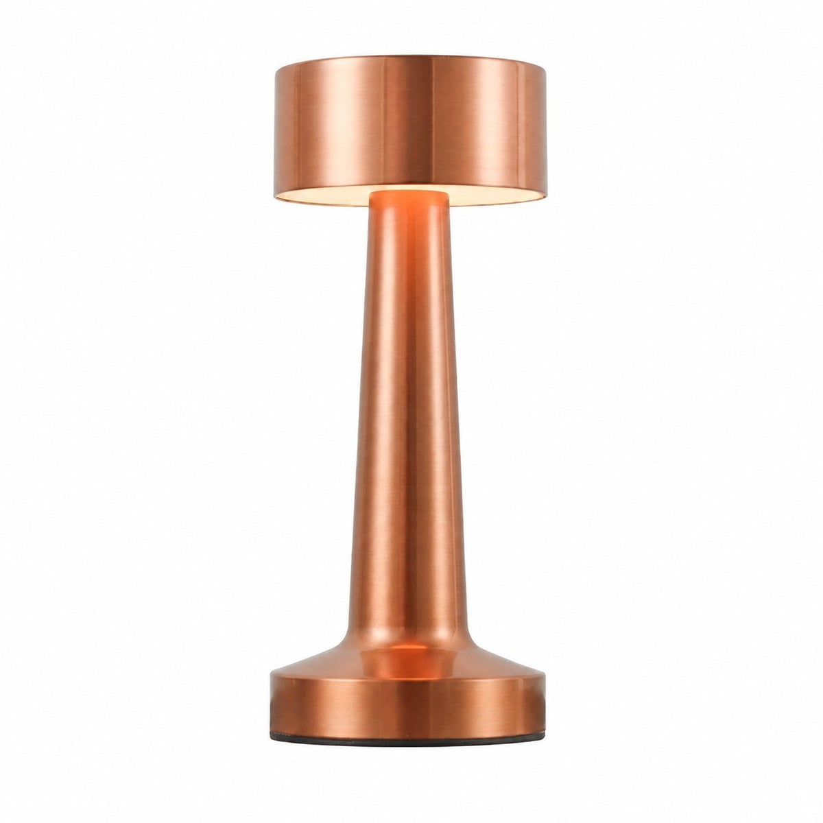 LED Dumbbell Night Light, Creative Decorative Table Lamp, Metal Nordic Style, Rechargeable – Dumbbell type a flat head-silver