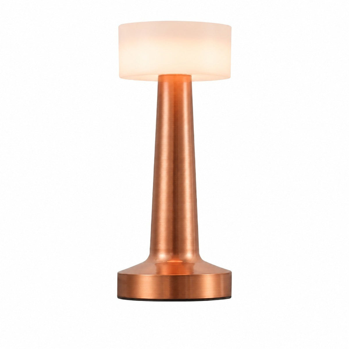 LED Dumbbell Night Light, Creative Decorative Table Lamp, Metal Nordic Style, Rechargeable – Dumbbell + acrylic style - red copper color
