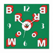 Pop Art Silent Sweep Wall Clock, Frameless, Nordic Abstract, for Living Room Study Bedroom – Broom