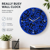 Modern Office Slogan Wall Clock, Frameless 3 mm Panel, Really Busy Design