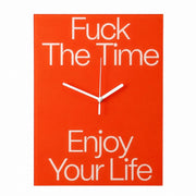 Silent Wall Clock, Nordic Minimalist, for Living Room Bedroom – Orange / 40 x 28 cm