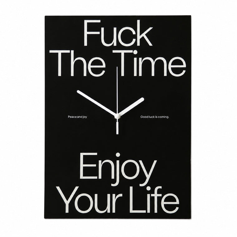 Silent Wall Clock, Nordic Minimalist, for Living Room Bedroom – Black / 40 x 28 cm