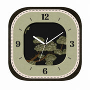 Vintage Still-Life Art Wall Clock, Vase and Flowers, Frameless 3 mm Panel – Mountains After Rain / 20 x 20 cm