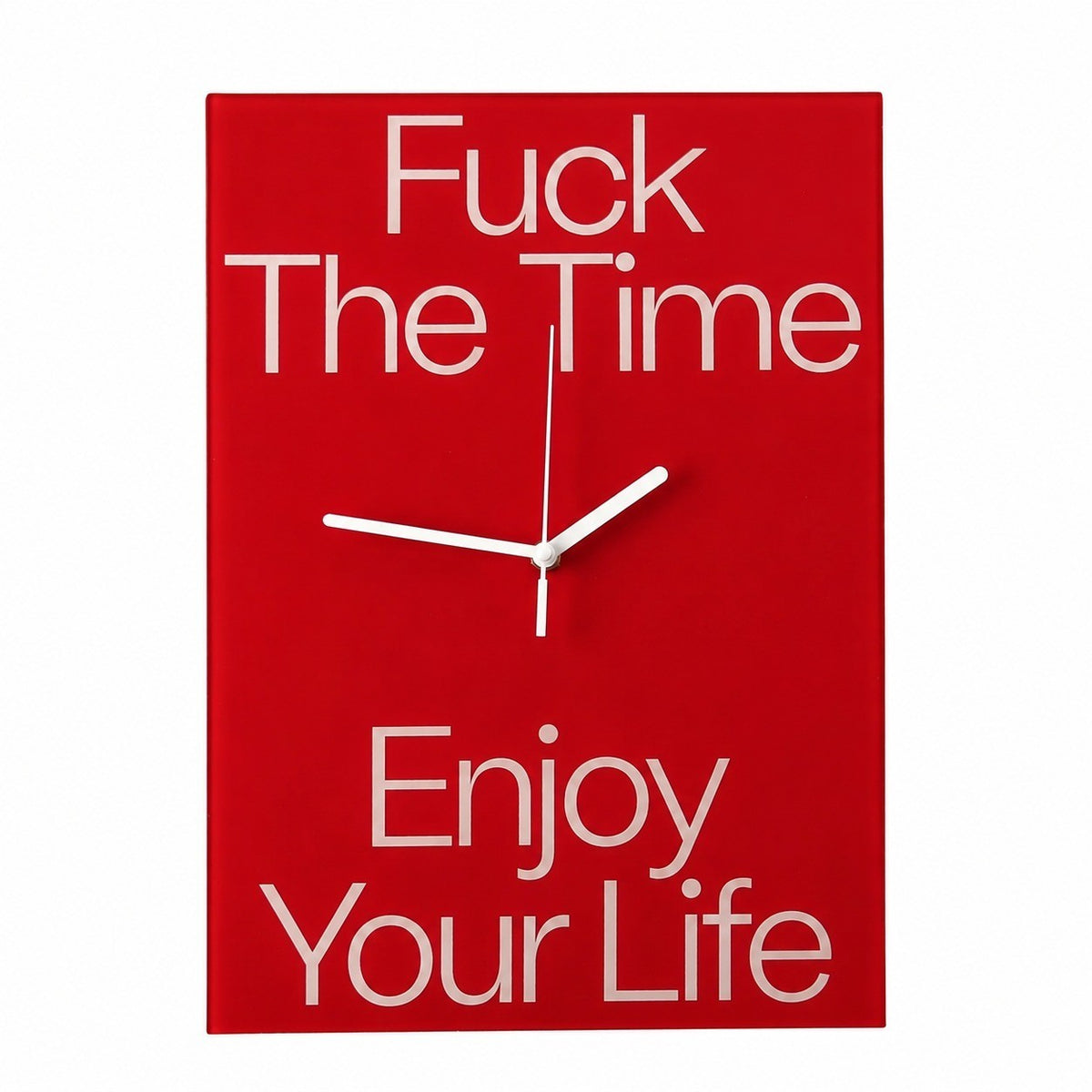 Silent Wall Clock, Nordic Minimalist, for Living Room Bedroom – Red / 40 x 28 cm