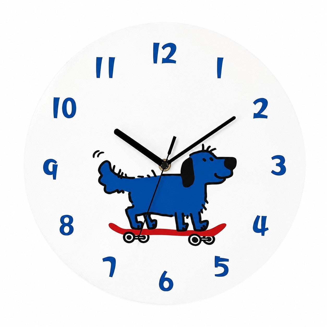 Street-Style Cat and Dog Wall Clock, Frameless 3 mm Acrylic, Cartoon Art, Living Room – Cool Street Dog / 40 x 40 cm