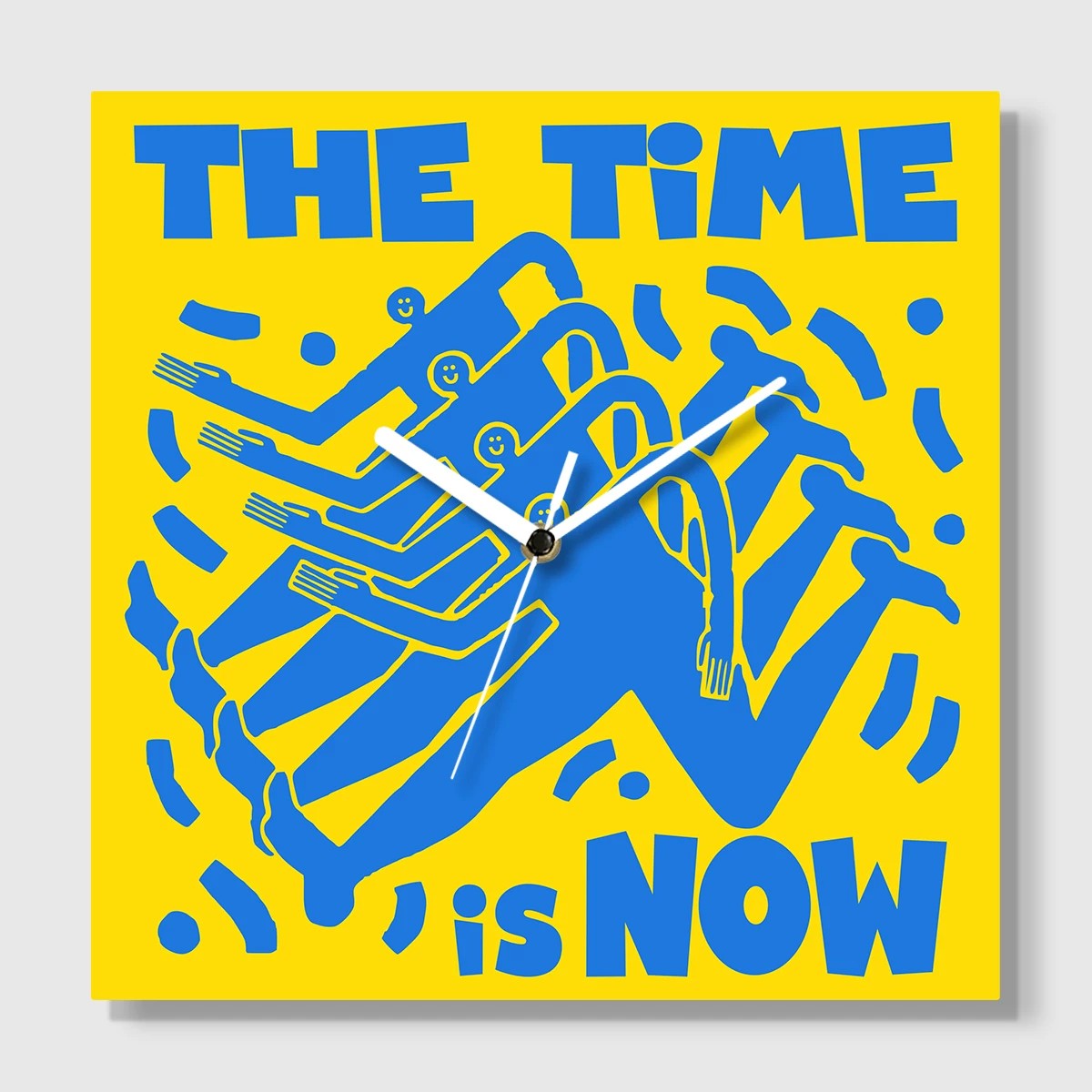 Pop Art Silent Sweep Wall Clock, Frameless, Nordic Abstract, for Living Room Study Bedroom