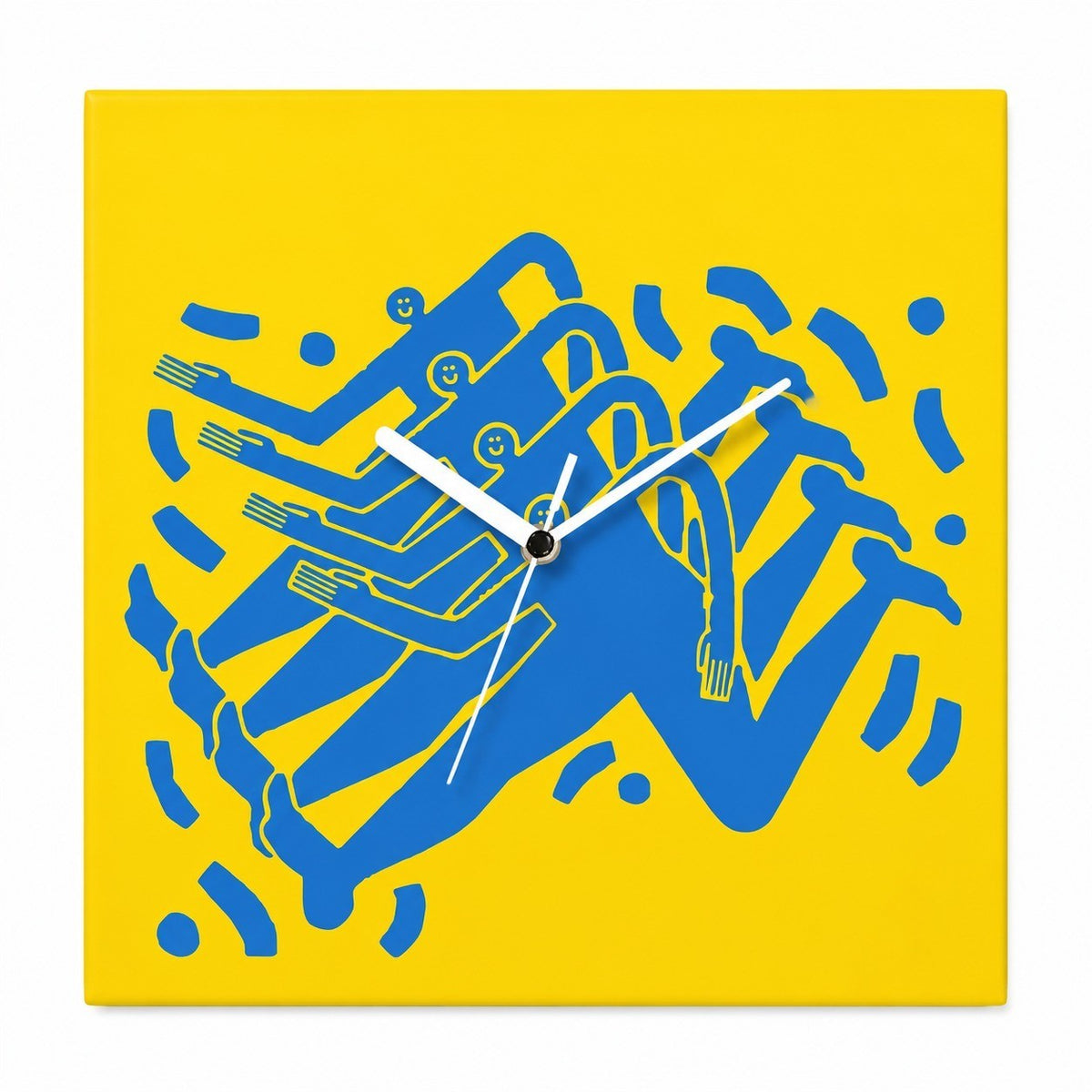 Pop Art Silent Sweep Wall Clock, Frameless, Nordic Abstract, for Living Room Study Bedroom – Time Is Now