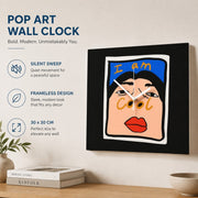 Pop Art Silent Sweep Wall Clock, Frameless, Nordic Abstract, for Living Room Study Bedroom