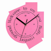 Pop Art Silent Sweep Wall Clock, Frameless, Nordic Abstract, for Living Room Study Bedroom – Free Space