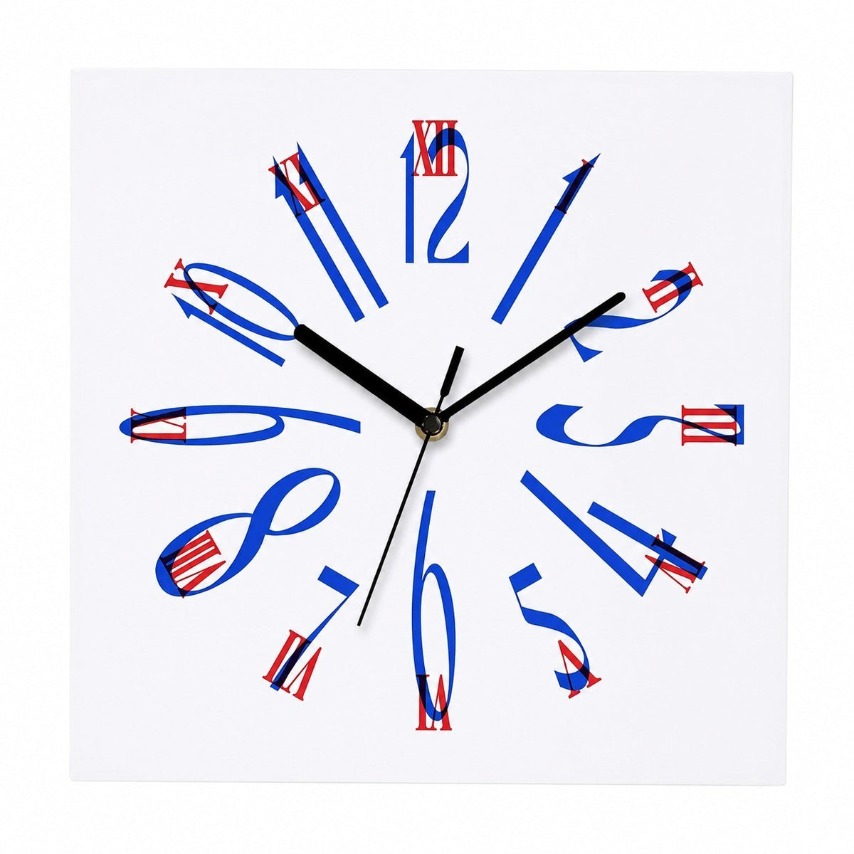 Pop Art Silent Sweep Wall Clock, Frameless, Nordic Abstract, for Living Room Study Bedroom – Let's Meet Up