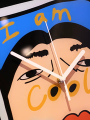 Pop Art Silent Sweep Wall Clock, Frameless, Nordic Abstract, for Living Room Study Bedroom