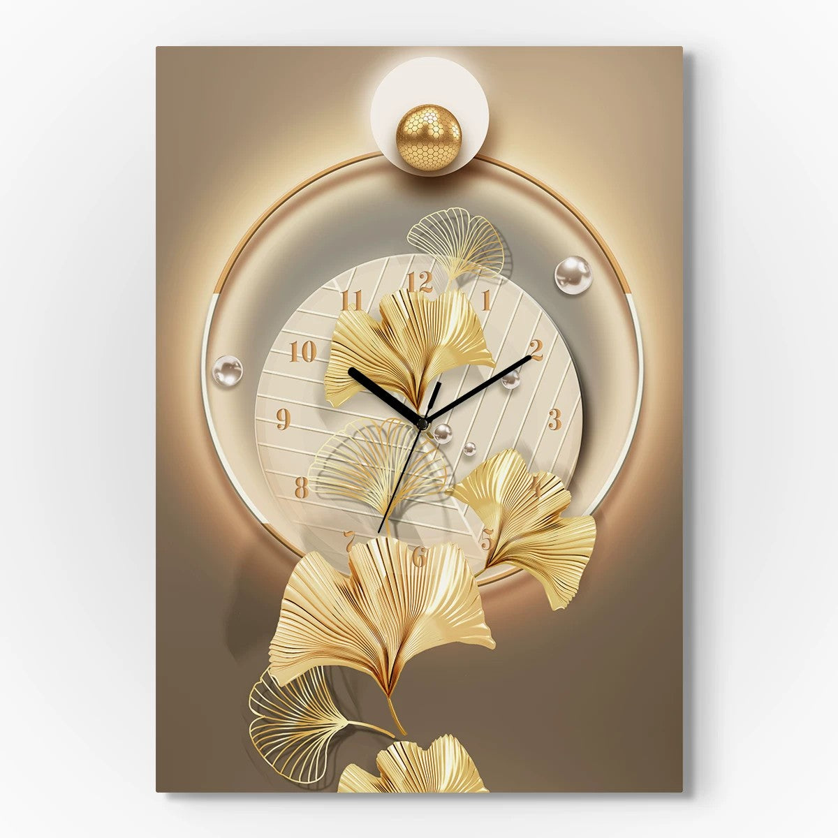 Deer Landscape Wall Clock, Rectangular, Frameless 3 mm Panel, Modern Art, Indoor
