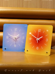 Sunset Afterglow Freestanding Table Clock, Rectangular Battery Powered, Indoor Decor Wall