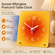 Sunset Afterglow Freestanding Table Clock, Rectangular Battery Powered, Indoor Decor Wall