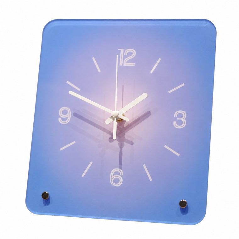 Sunset Afterglow Freestanding Table Clock, Rectangular Battery Powered, Indoor Decor Wall – Mellow Evening Time Postcard