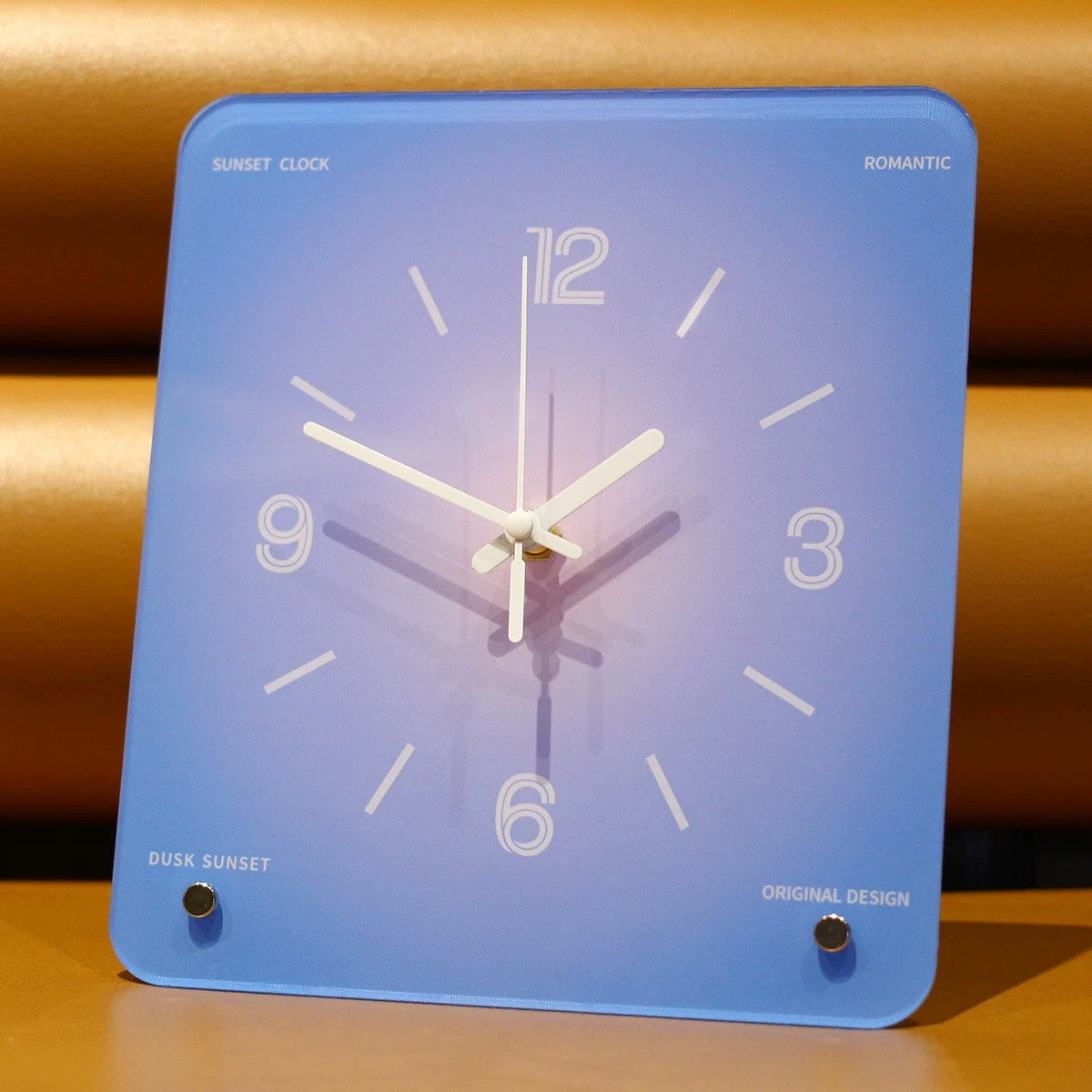 Sunset Afterglow Freestanding Table Clock, Rectangular Battery Powered, Indoor Decor Wall
