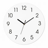 Round Dial Wall Clock, Acrylic Silent Quartz, Nordic Minimalist – Round White Dial without Markers / Large, 30 x 30 cm