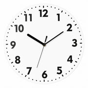 Round Dial Wall Clock, Acrylic Silent Quartz, Nordic Minimalist – Round White Dial with Markers / Small, 20 x 20 cm (compact size)
