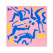 Pop Art Silent Sweep Wall Clock, Frameless, Nordic Abstract, for Living Room Study Bedroom – Fun