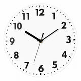 Round Dial Wall Clock, Acrylic Silent Quartz, Nordic Minimalist – Round White Dial with Markers / Extra Large, 40 x 40 cm