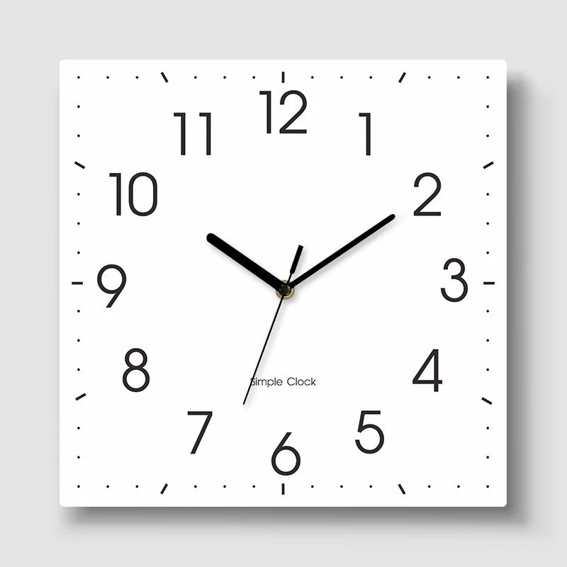 Round Dial Wall Clock, Acrylic Silent Quartz, Nordic Minimalist