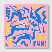 Pop Art Silent Sweep Wall Clock, Frameless, Nordic Abstract, for Living Room Study Bedroom