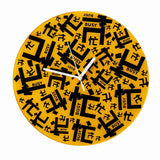 Modern Office Slogan Wall Clock, Frameless 3 mm Panel, Really Busy Design – Really Busy, Yellow / 30 x 30 cm