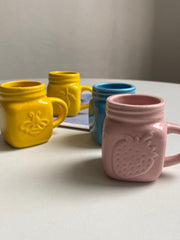 Blue Sea Turtle Ceramic Cup, Underglaze Decor - detail 2