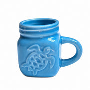 Blue Sea Turtle Ceramic Cup, Underglaze Decor - product view 1