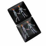 Skeleton Square Black Small Dish, Ceramic Plate - product view 2