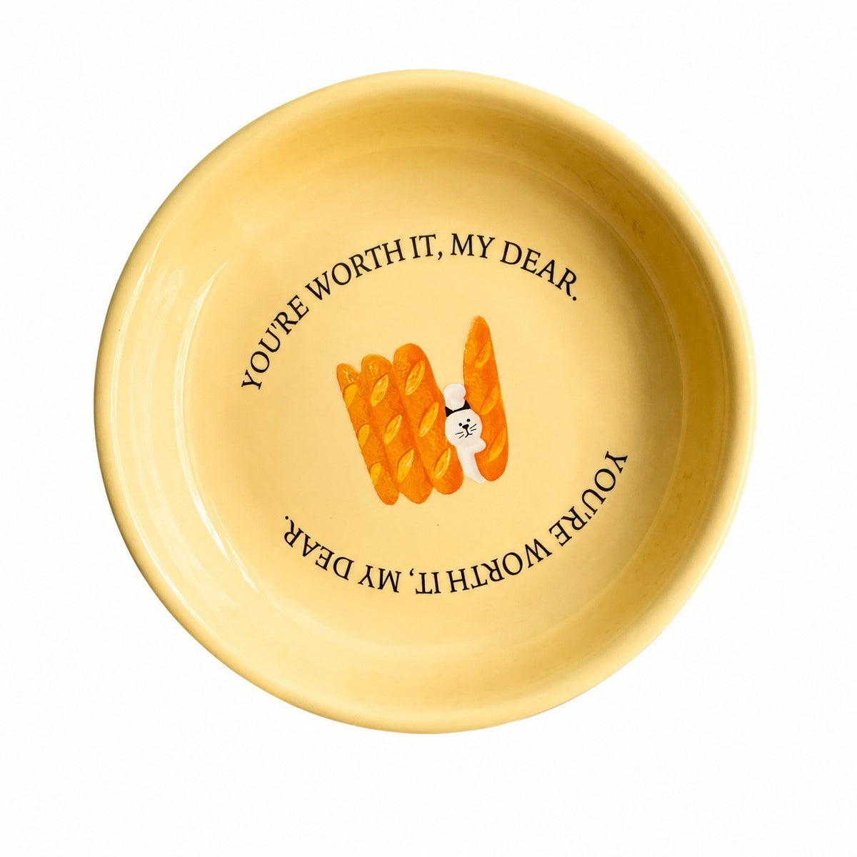 Ceramic Oval Platter 10 Inch, Toast Cat Design, Serving Dish for Kitchen & Dining - product view 3
