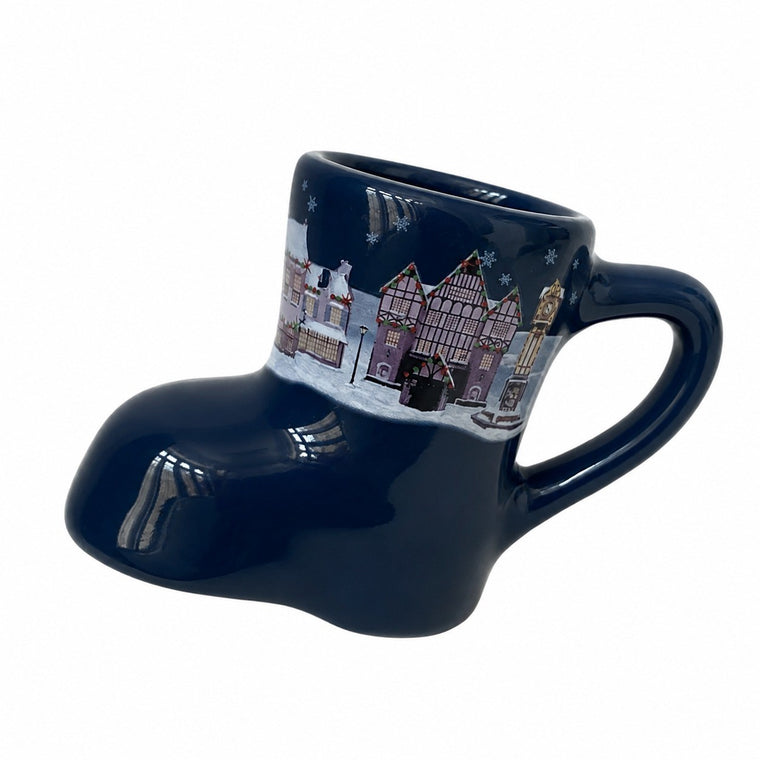 Ceramic Cup 190 ml, Blue Boot Design, Coffee Tea Mug - product view 1