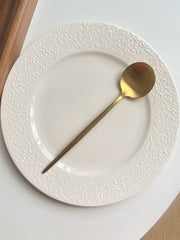 Ceramic Flat Plate 10.5 Inch Stone Pattern Dinnerware, 26cm Round Plate - detail 3