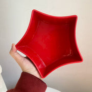 Five-Point Star Red Plate, Star-Shaped Dinnerware for Serving - detail 1