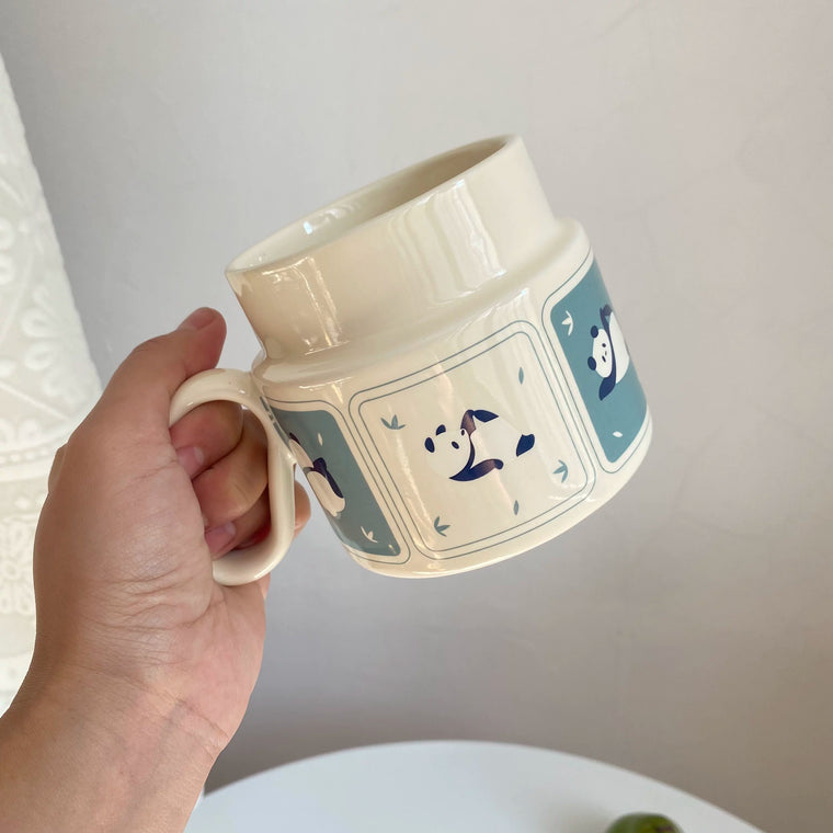 Panda 400 ml Mug, Cute Ceramic Coffee Cup - detail 1
