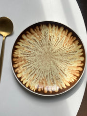 Flowing Sand Brown 8 Inch Plate, 20.3 x 2 cm, Underglaze Decorative Dinnerware - detail 2