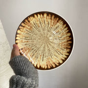 Flowing Sand Brown 8 Inch Plate, 20.3 x 2 cm, Underglaze Decorative Dinnerware - detail 1
