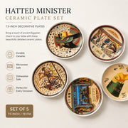 Egyptian Totem Ceramic Plate, 7.5 Inch, Decorative Dinnerware - detail 2