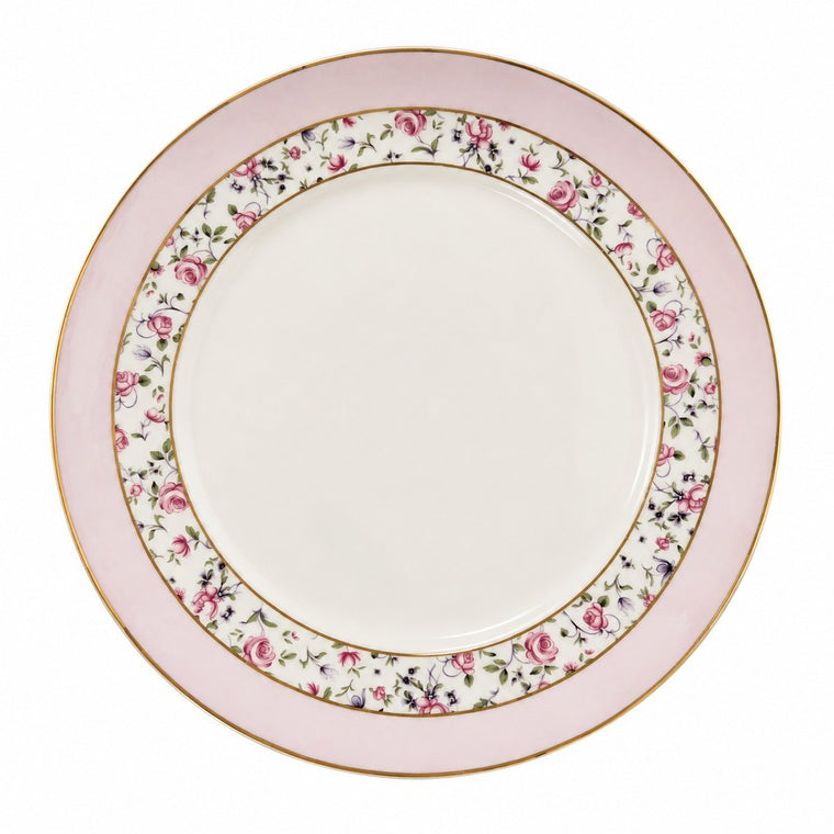 Purple Floral Ceramic Plate, 10 Inch Dinner Plate, Decorative Floral Design - product view 2
