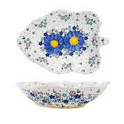 Underglaze Porcelain Leaf-Shaped Small Deep Dish - product view 1