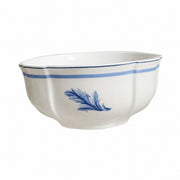 8 Inch Ceramic Plate, Blue and White Feather Design, Dinnerware - product view 2