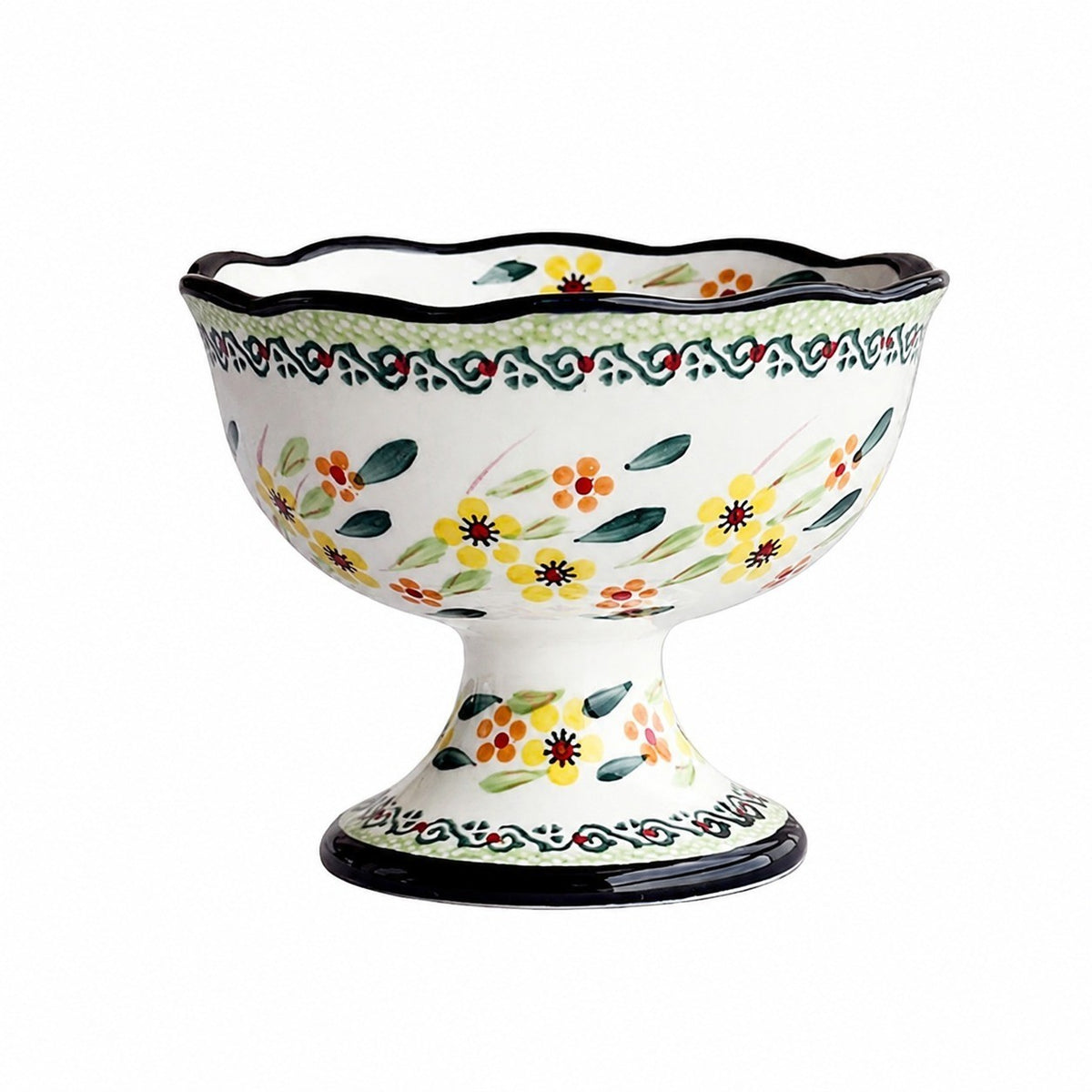 Stemmed Ice Cream Cup, Spring Blossom Porcelain - product view 2
