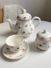 Red Rim Floral Ceramic Tableware Collection - detail 2