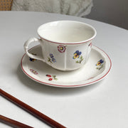 Red Rim Floral Ceramic Tableware Collection - detail 1
