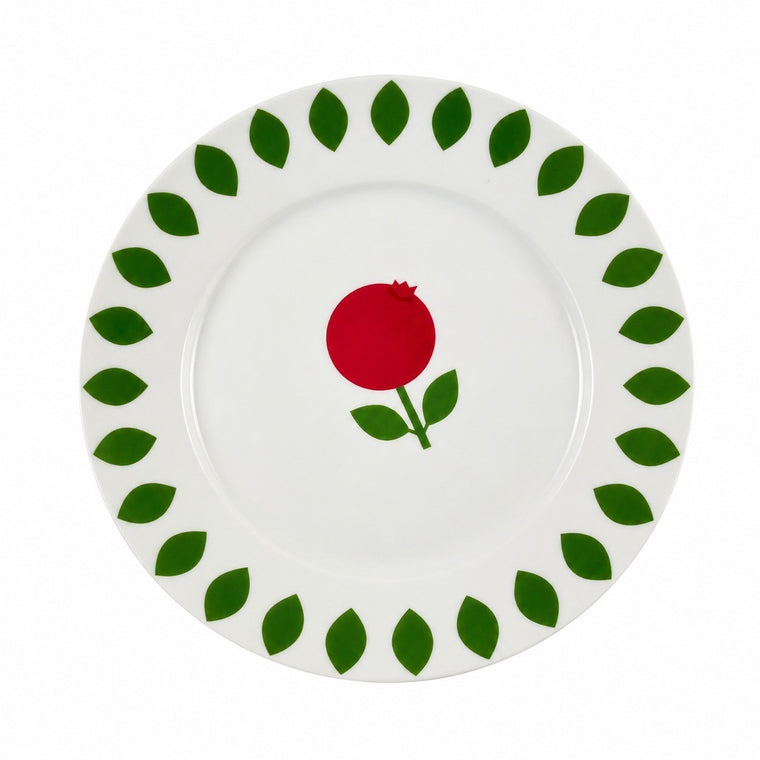 Ceramic Deep Plate 8 Inch Blueberry Design, 20 x 3 cm, Dinnerware - product view 1