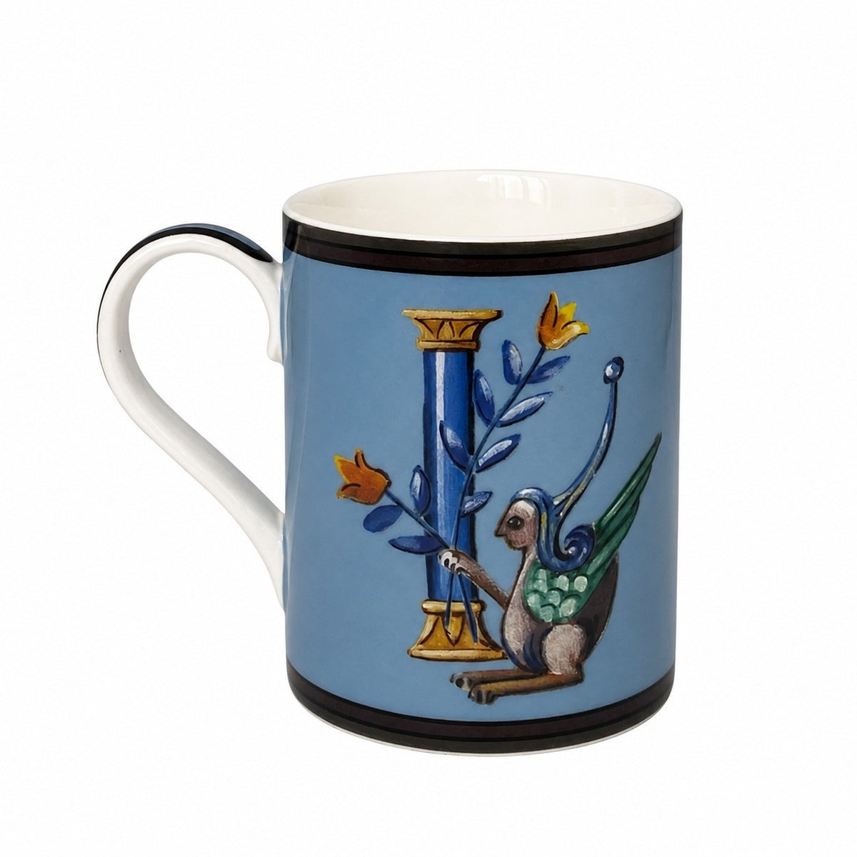 Red D Ceramic Mug, 350 ml, Coffee Tea Cup - product view 1